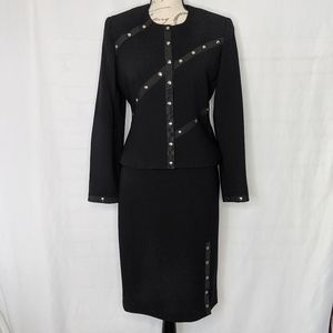 EUC black snap button suit made in France